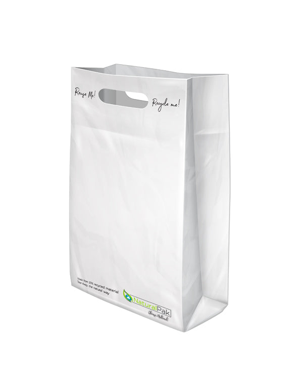 Recyclable white plastic Takeaway Medium