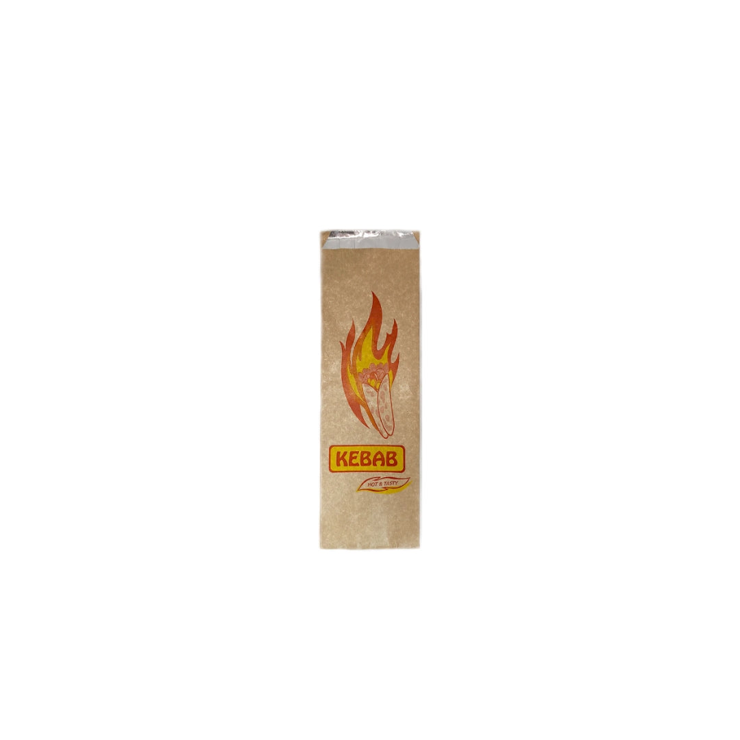 BFBK - Printed Brown Foil Kebab Bag