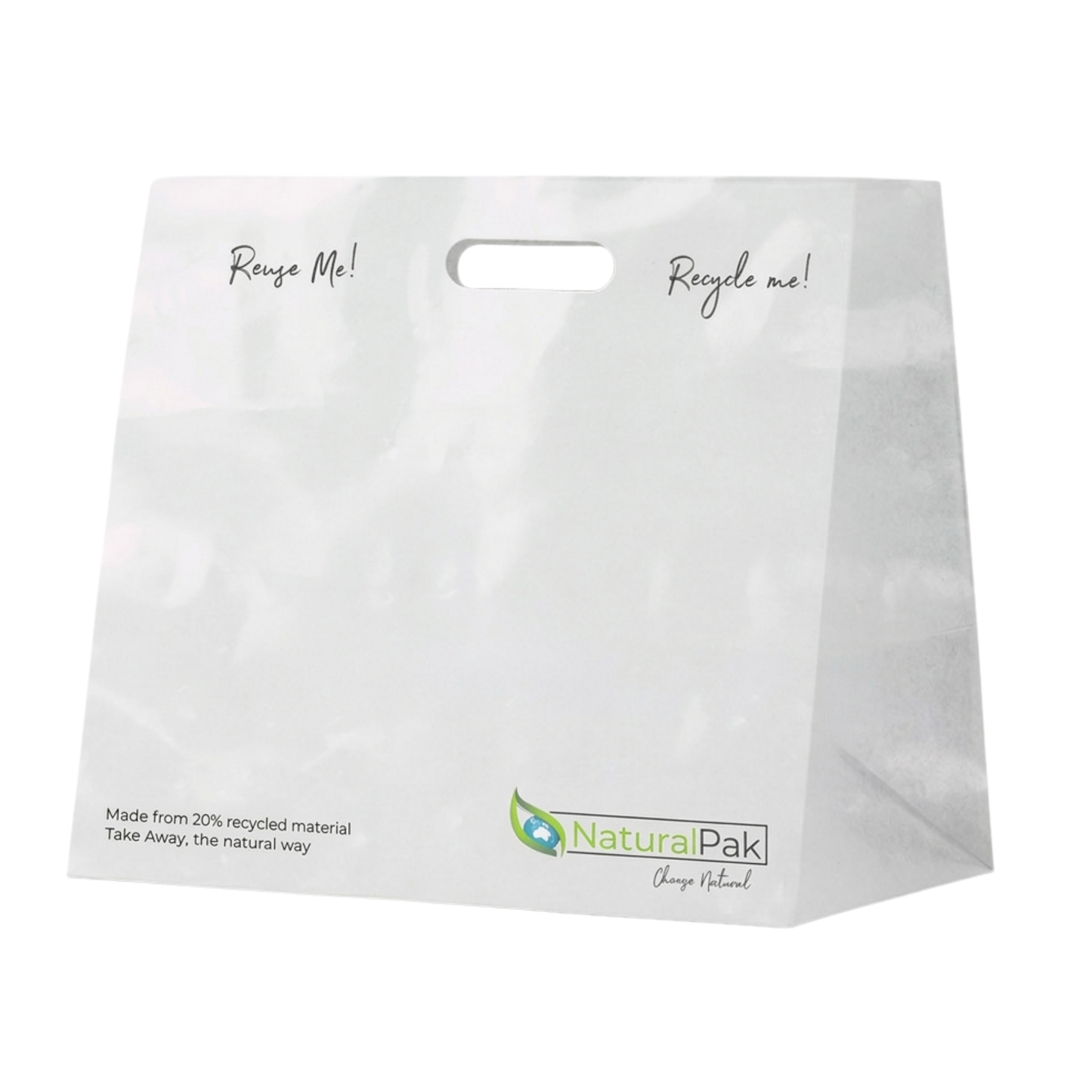 Recyclable white plastic Takeaway Large