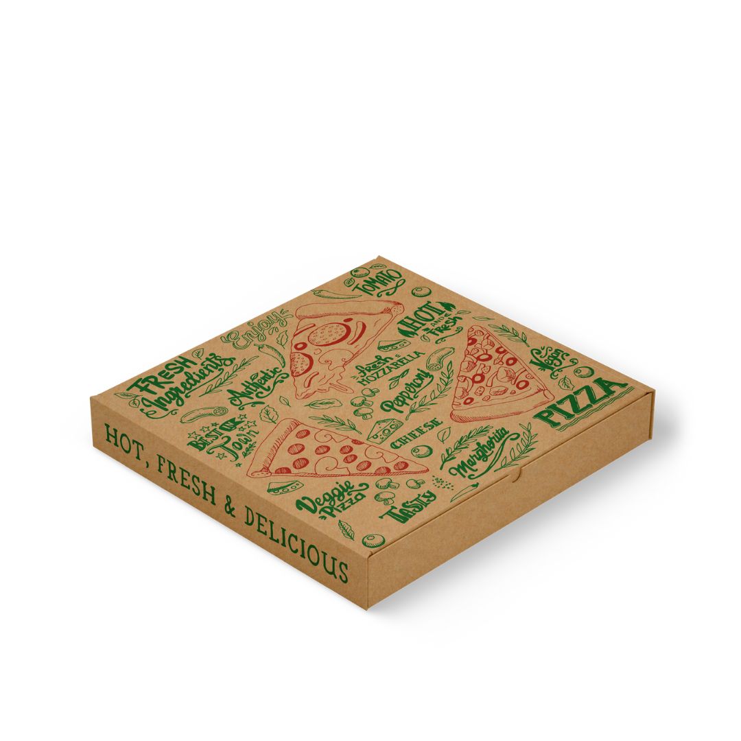 Trend Pizza Slice & Text 15" SF Brown - 50/Bundle