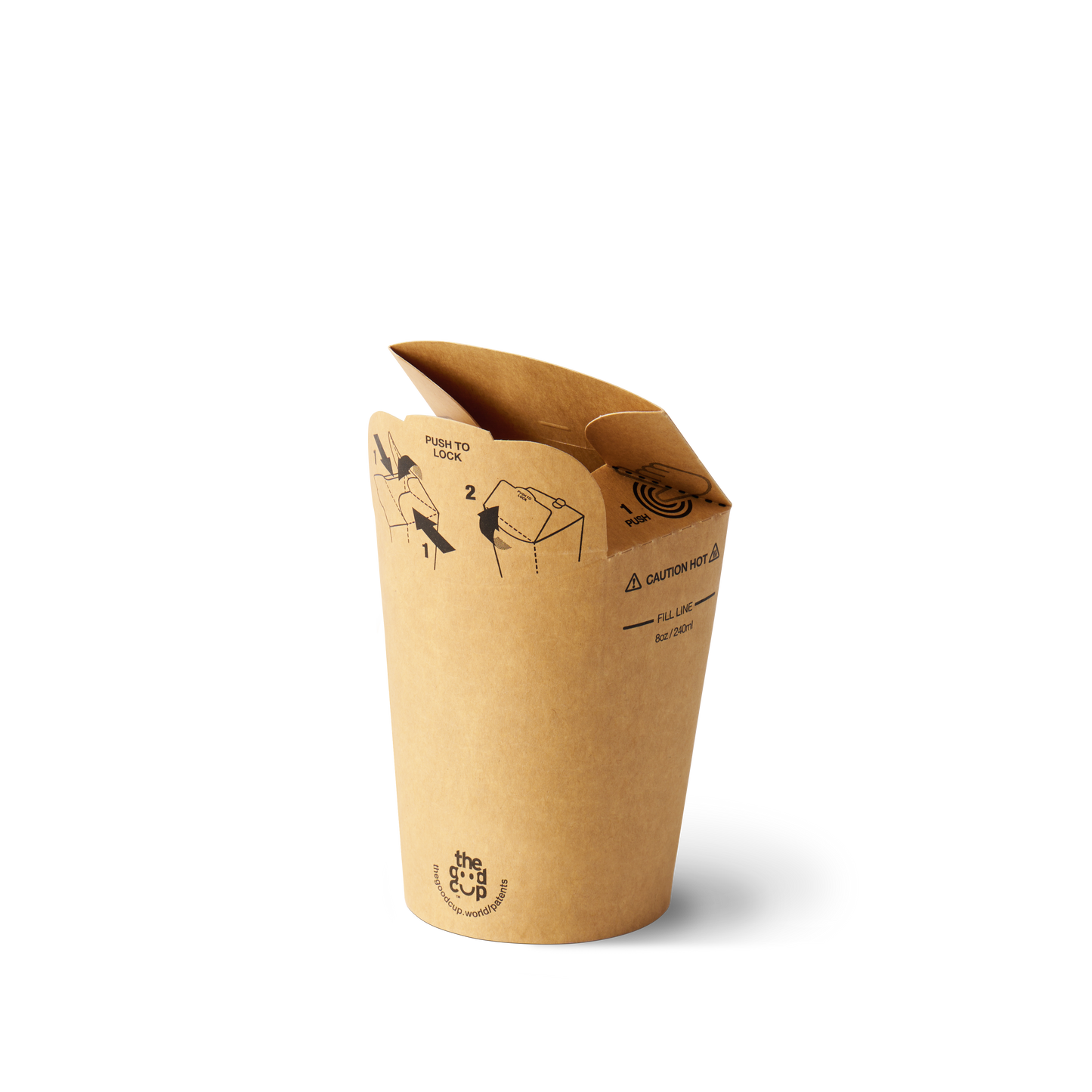 8oz Brown Kraft The Good Cup - 1000/Ctn