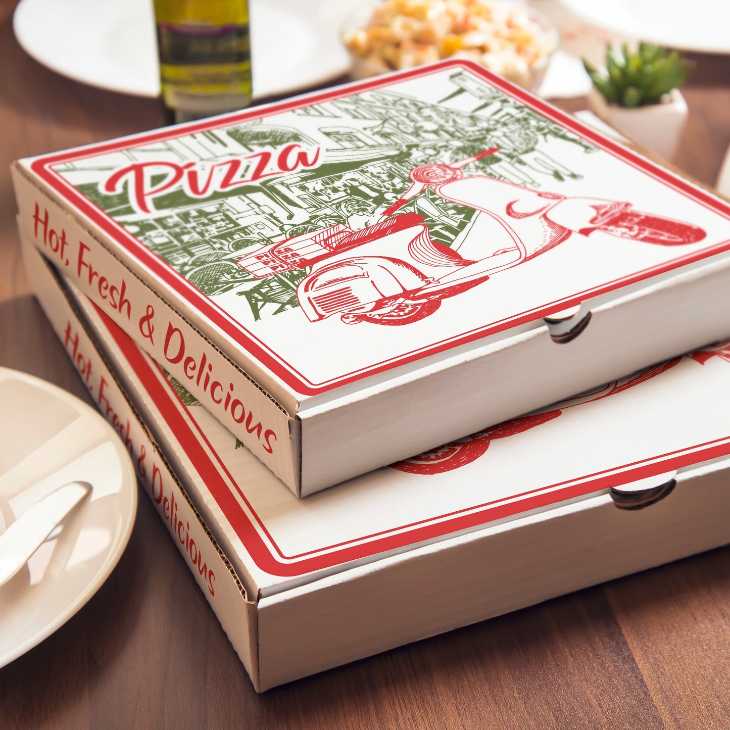 Trend Pizza Vespa 15" DF White - 50/Bundle