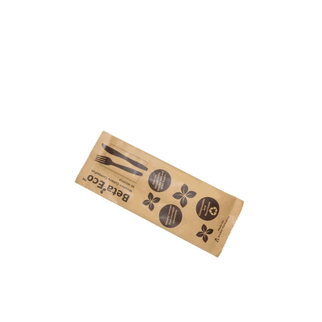 BetaEco Wooden Cutlery Combo Pack KFN 400 (4x100)