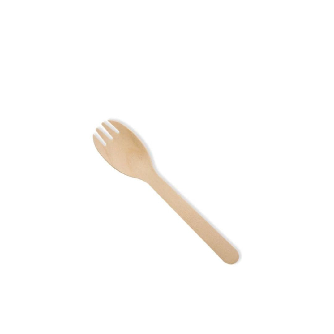 BetaEco Wooden Cutlery Spork 1000 (10x100)