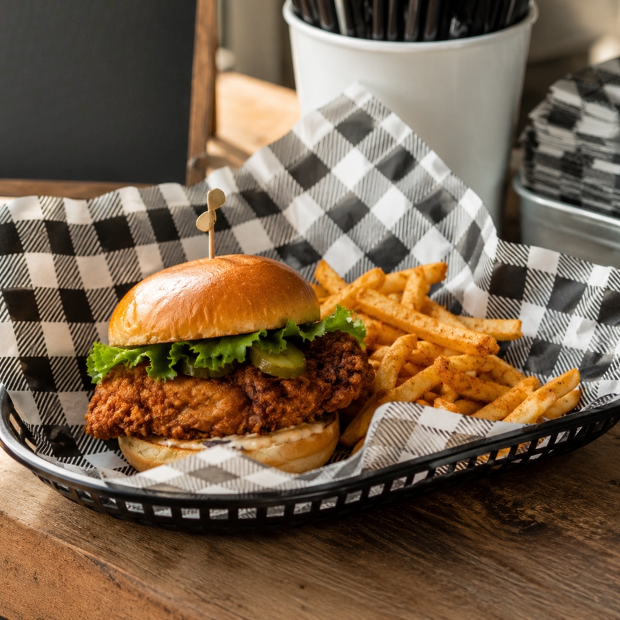 Gingham Greaseproof Paper