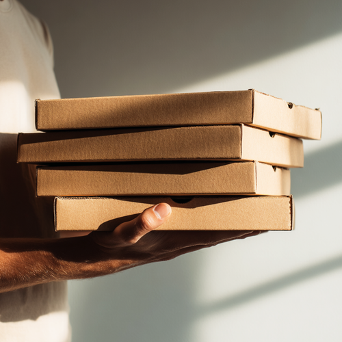 Brown Pizza Boxes