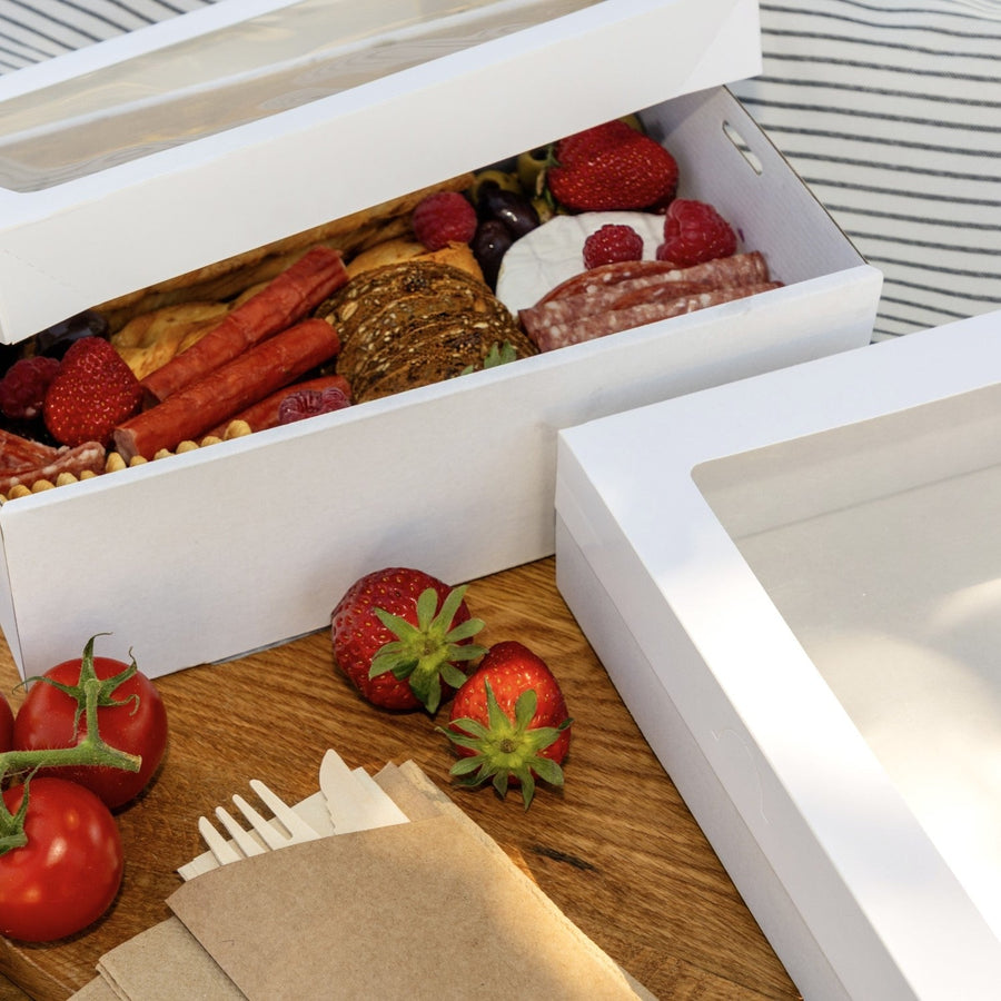 White Kraft Catering Boxes & Lids