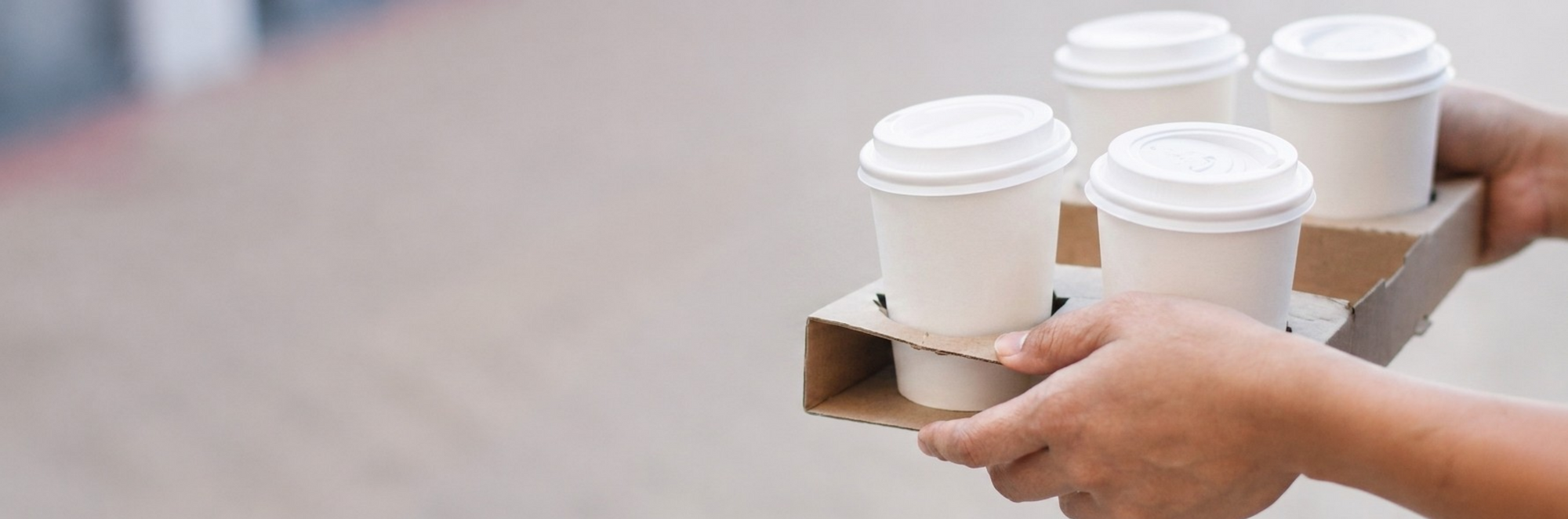4 Cup Cardboard Carry Tray