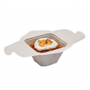 Sabert Pulp Folding Square Bowl 16oz