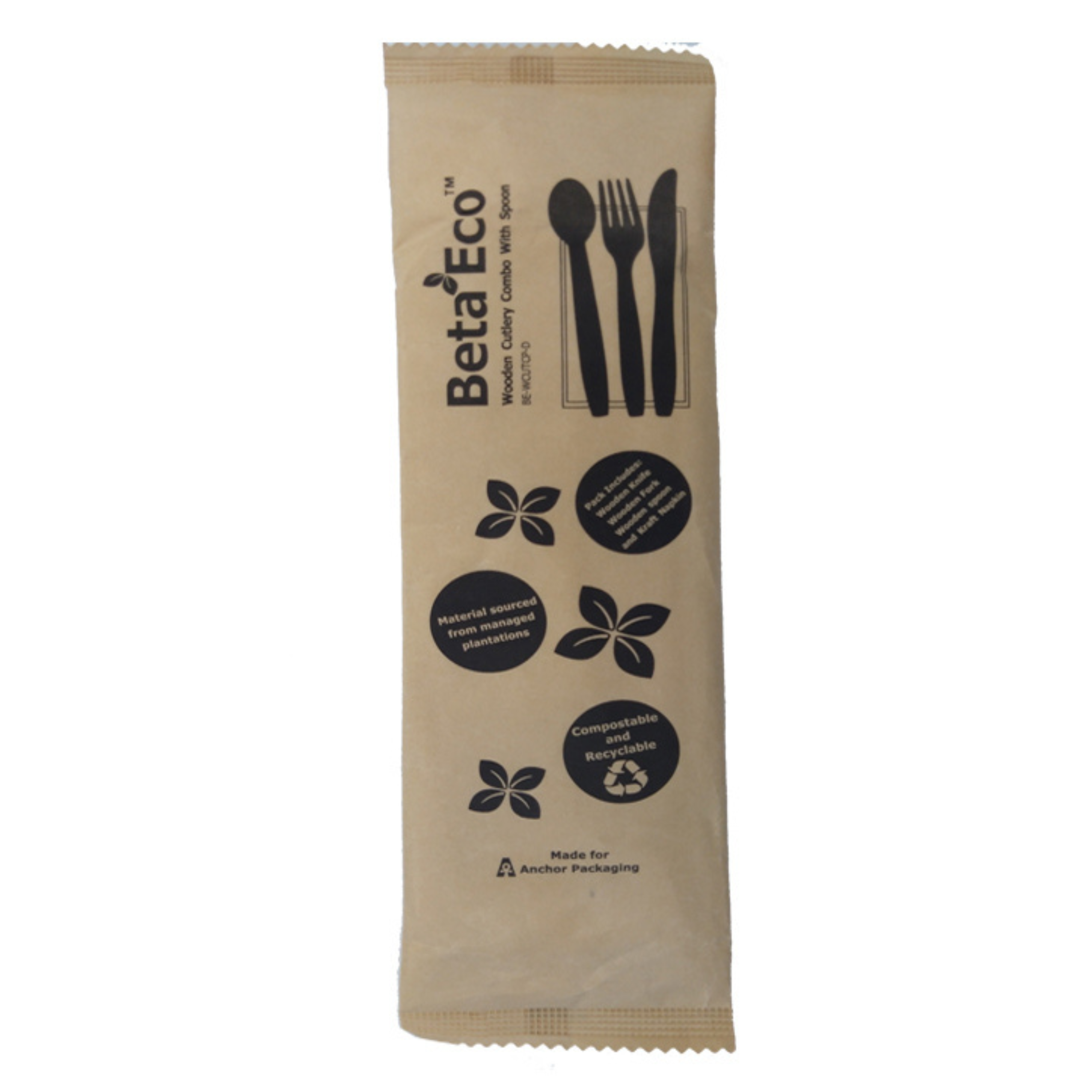 BetaEco Wooden Cutlery Combo Pack (F/K/N/S)