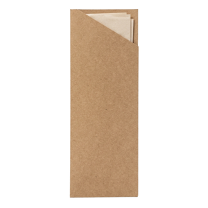 Brown Kraft Cutlery Pouch - white napkin - 1000/ct