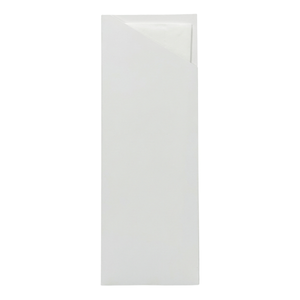 White Kraft Cutlery Pouch - white napkin - 1000/ct