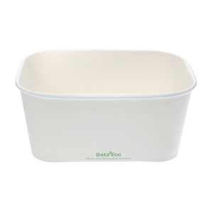 BetaEco Food Tub White 1000ml - 300/ctn