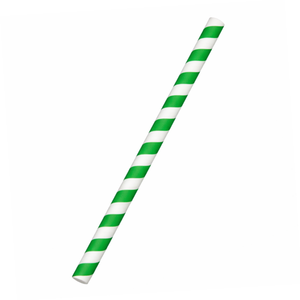 BetaEco Jumbo Paper Straw Green Stripe 2500ctn