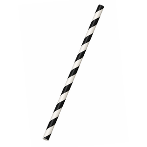 BetaEco Regular Paper Straw Black Stripe 2500/ctn