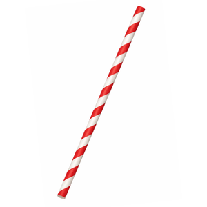 BetaEco Regular Paper Straw Red Stripe 2500/ctn