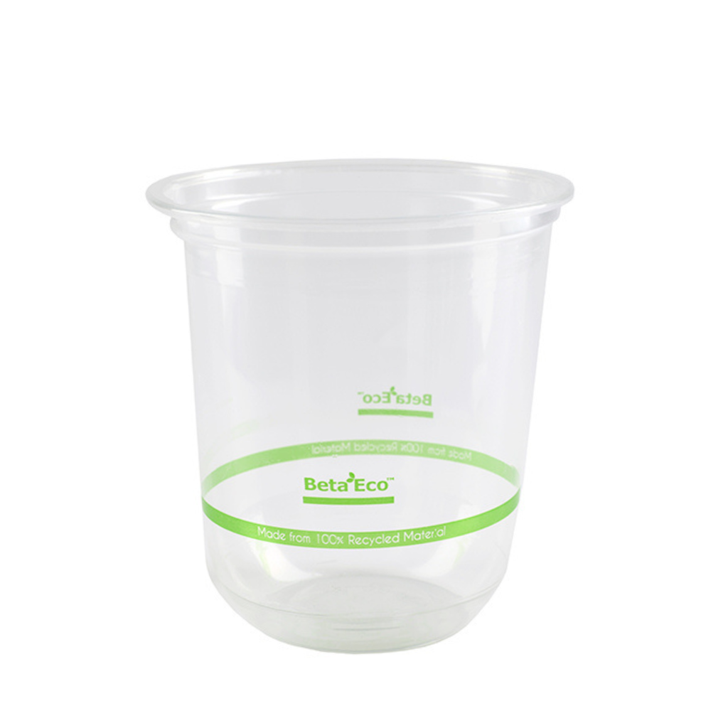 BetaEco UShape RPET Green Line 12oz (360ml) Cup