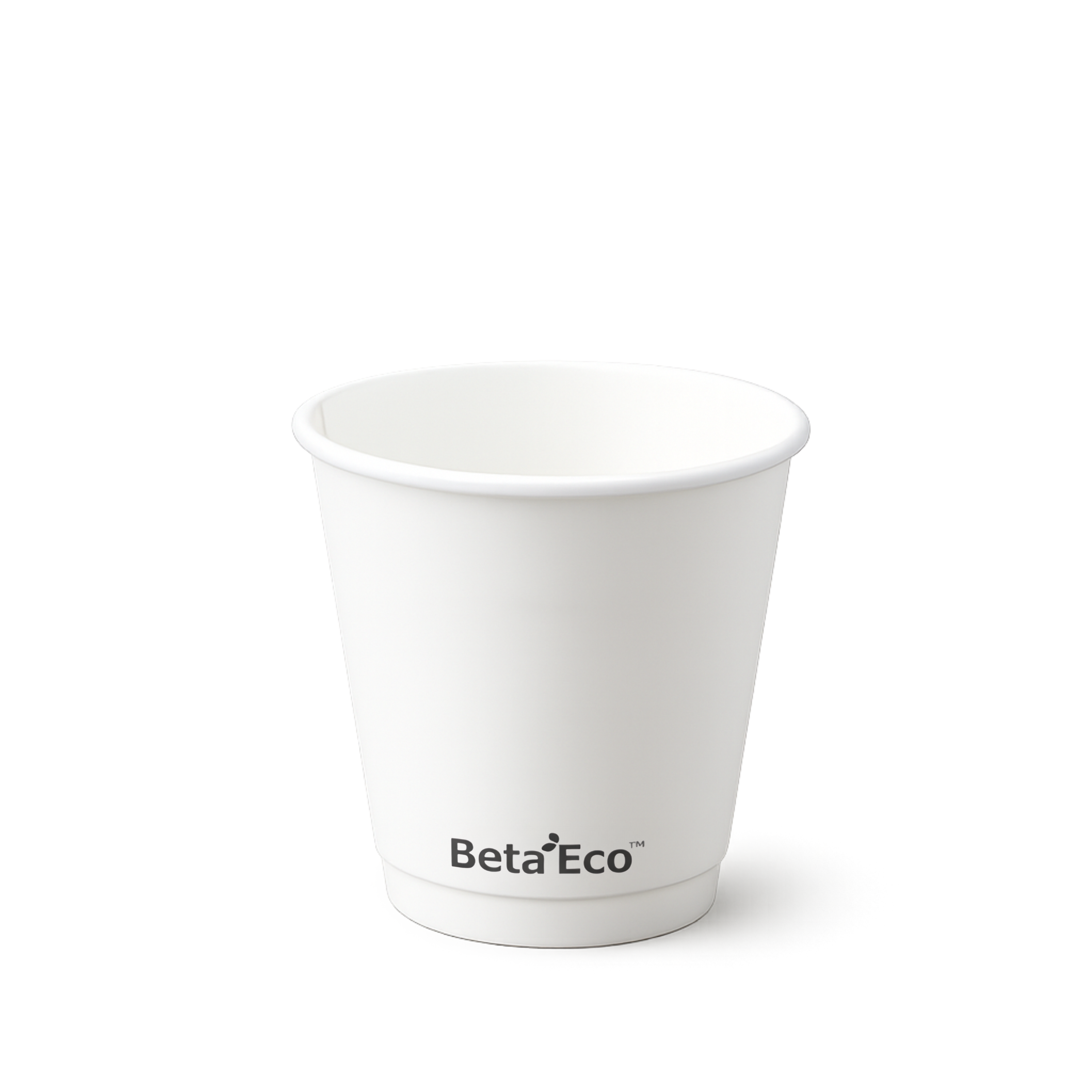 BetaEco Dbl Wall 8oz White Coffee Cup (90mm)