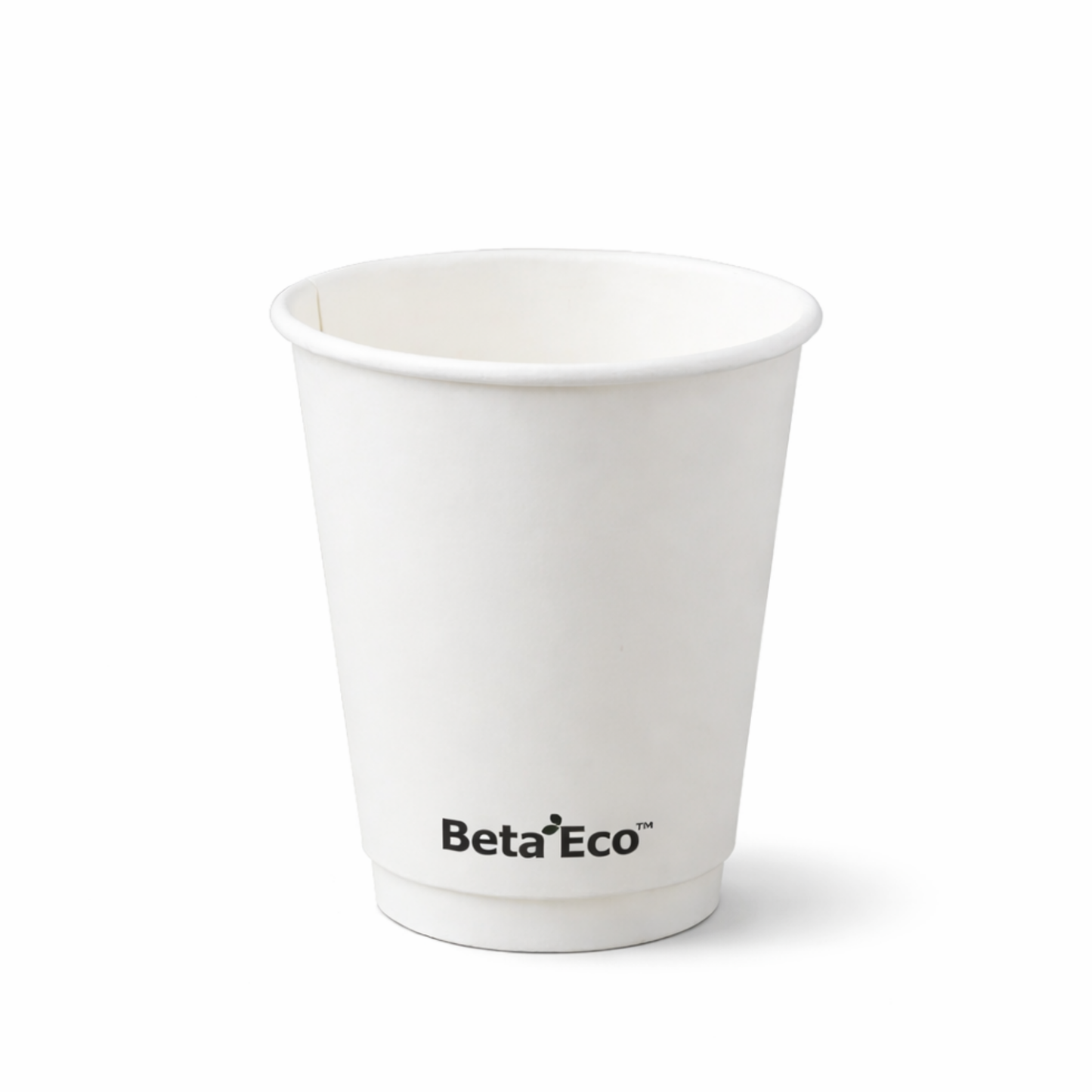Smooth Double Wall 12oz White Coffee Cup (90mm)