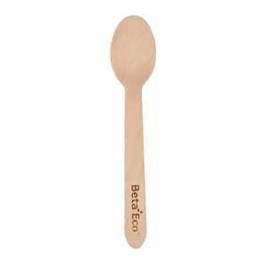 BetaEco Wooden Cutlery Dessert Spoon 1000 (10x100)