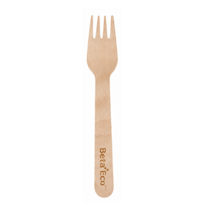 BetaEco Wooden Cutlery Fork 1000 (10x100)