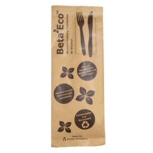 BetaEco Wooden Cutlery Combo Pack KFN 400 (4x100)