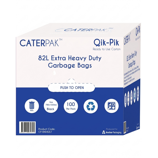 CaterPak Qik-Pik Extra-HD Garbage Bags 82L 100