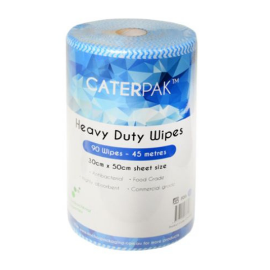 CaterPak Heavy Duty Wipes - Blue (30x50) 90 Sheet
