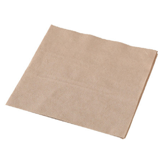 Culinaire 1 Ply Recycled Brown Kraft Lunch Quarter