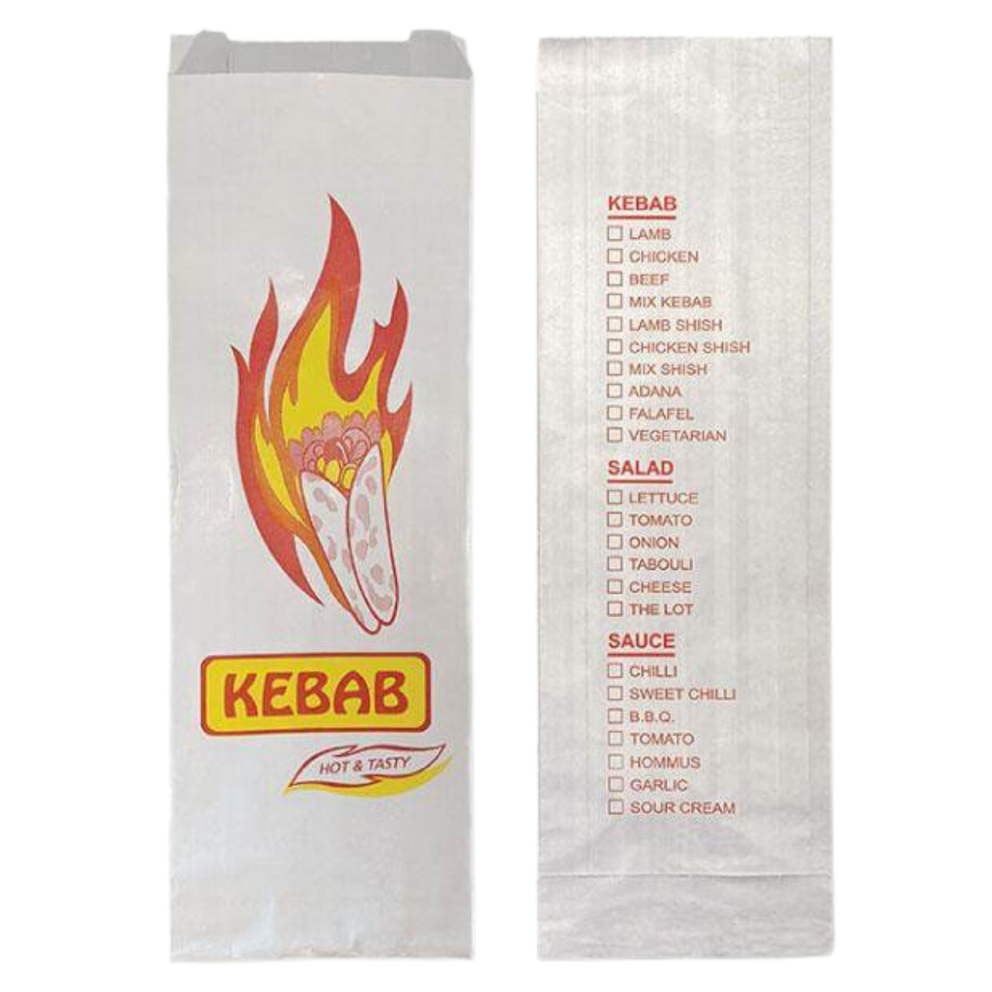 FBK - Printed White Foil Kebab Bag