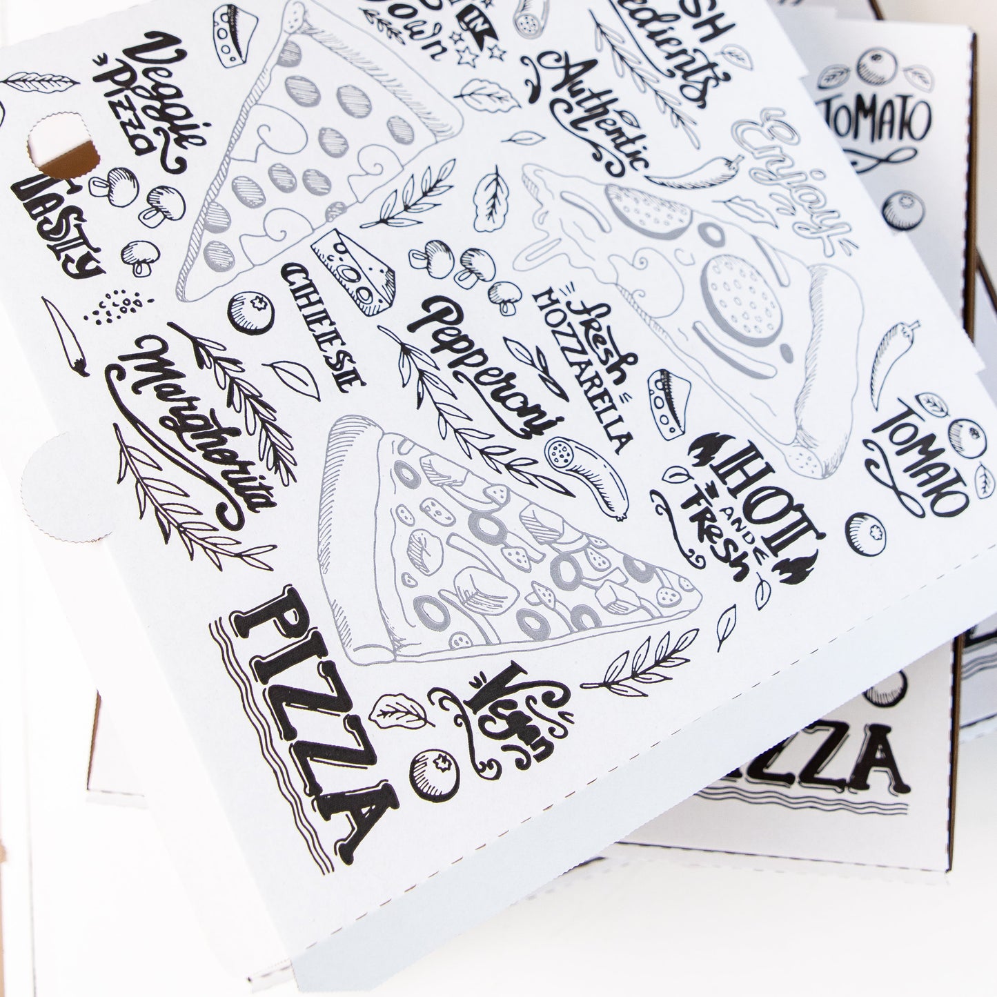 Trend Pizza Slice & Text 13" SF White - 100/Bundle