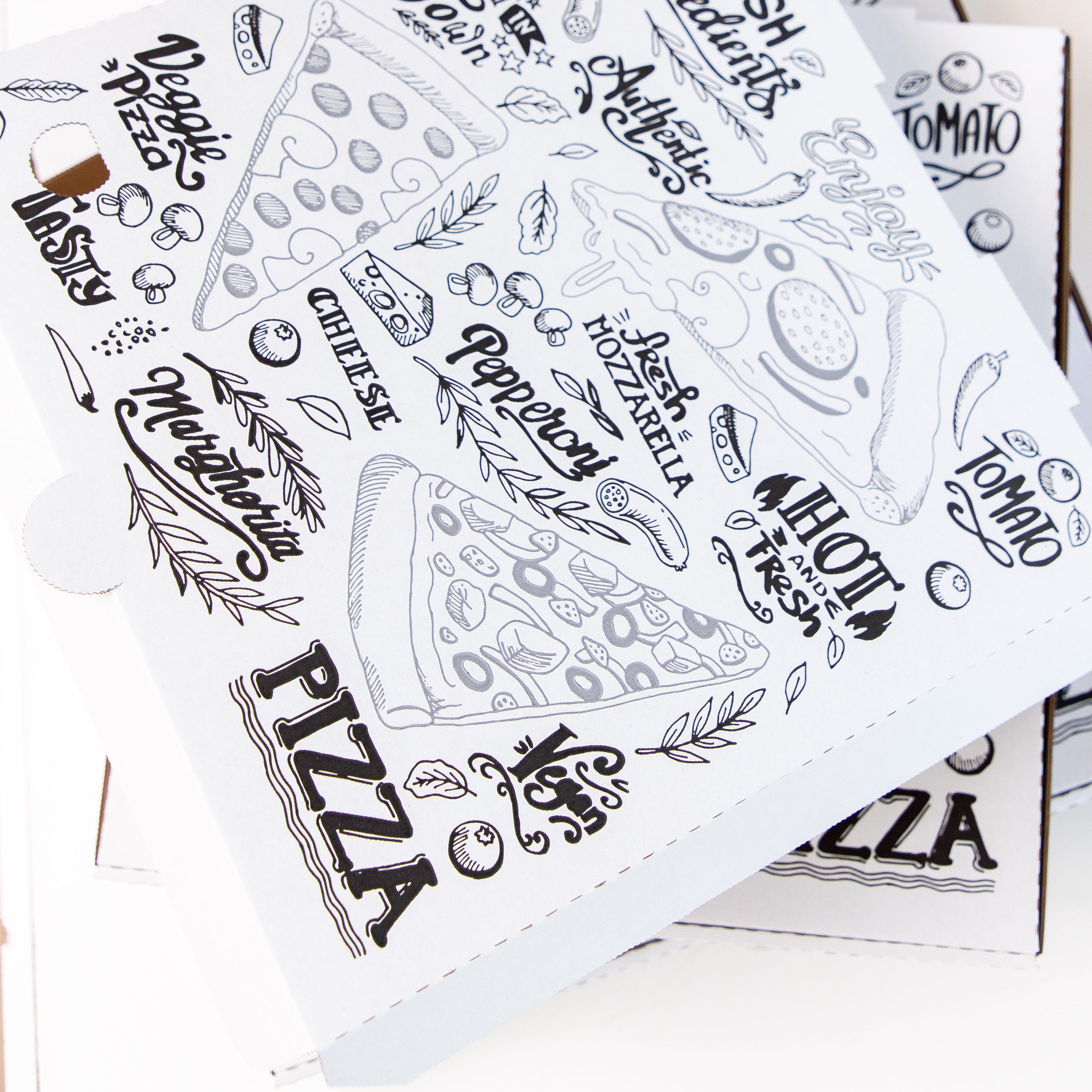 Trend Pizza Slice & Text 12" SF White - 100/Bundle