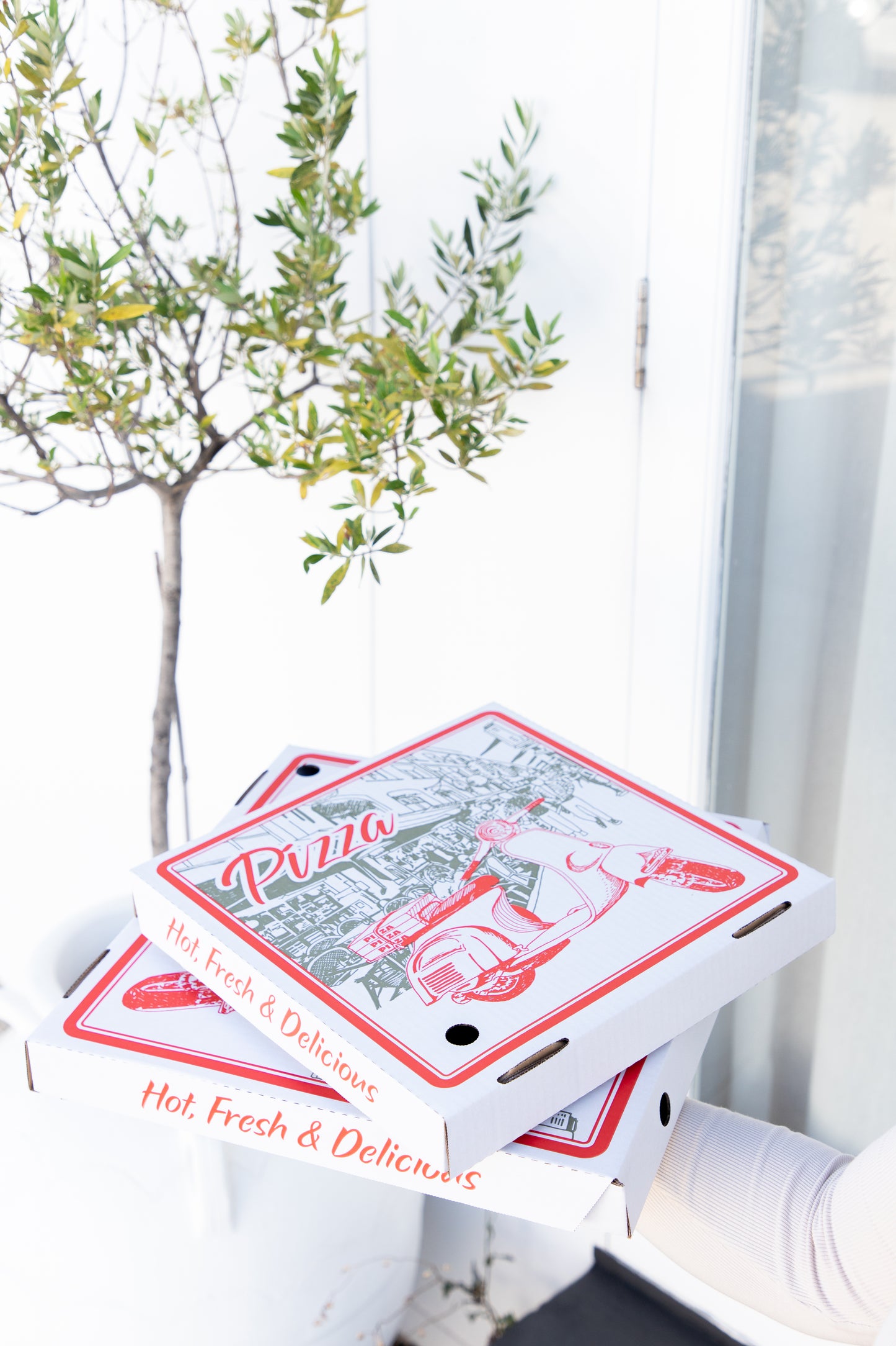 Trend Pizza Vespa 13" DF White - 50/Bundle