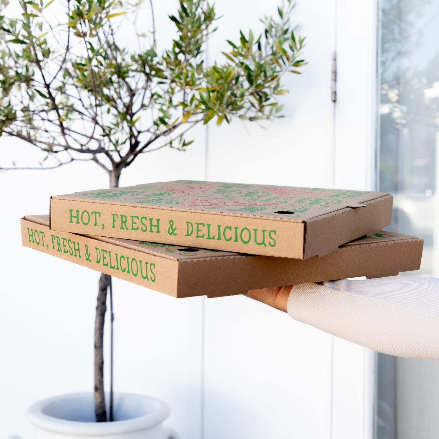 Trend Pizza Slice & Text 13" SF Brown - 100/Bundle