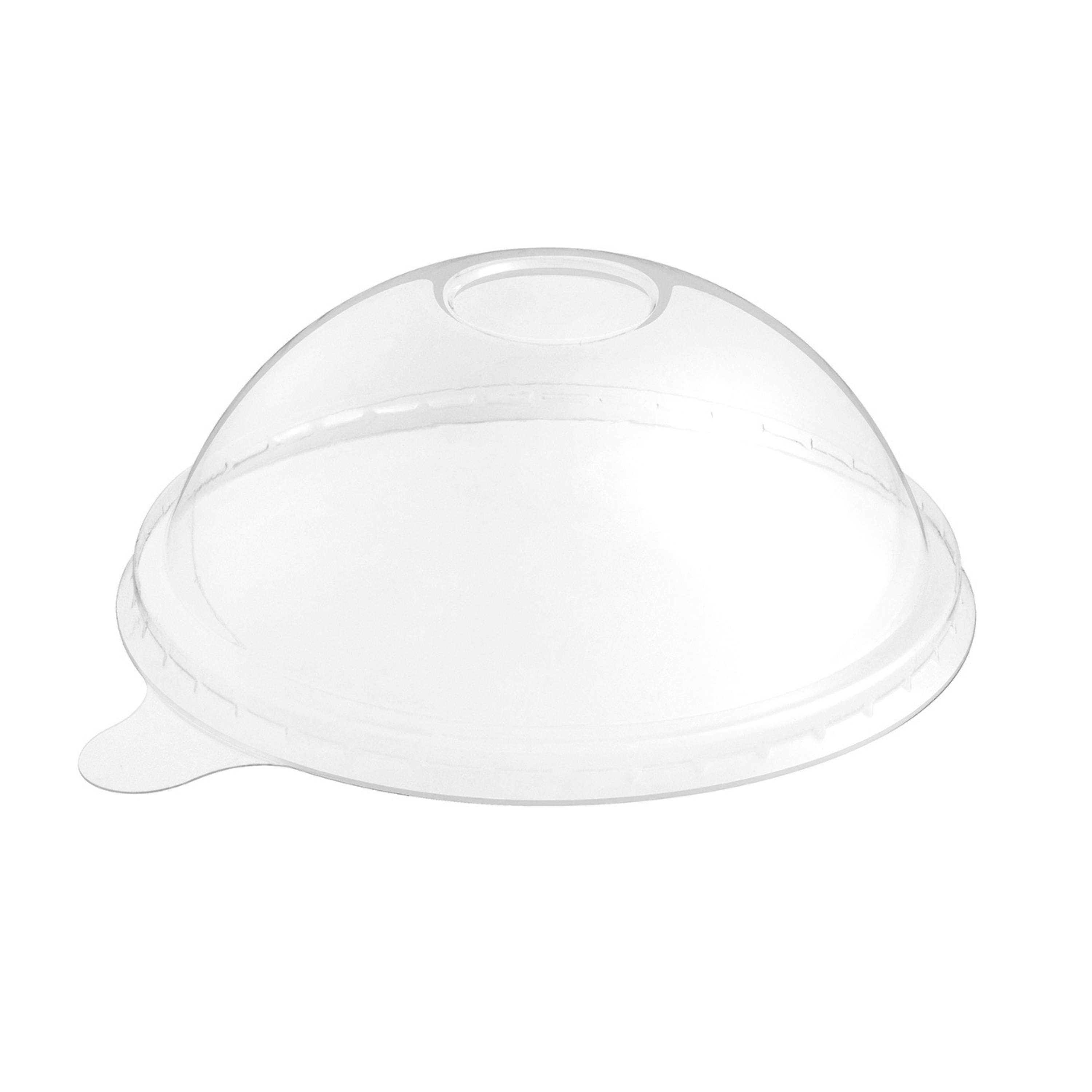 8-30oz Dome Lid Clear - Hole - 600/ctn