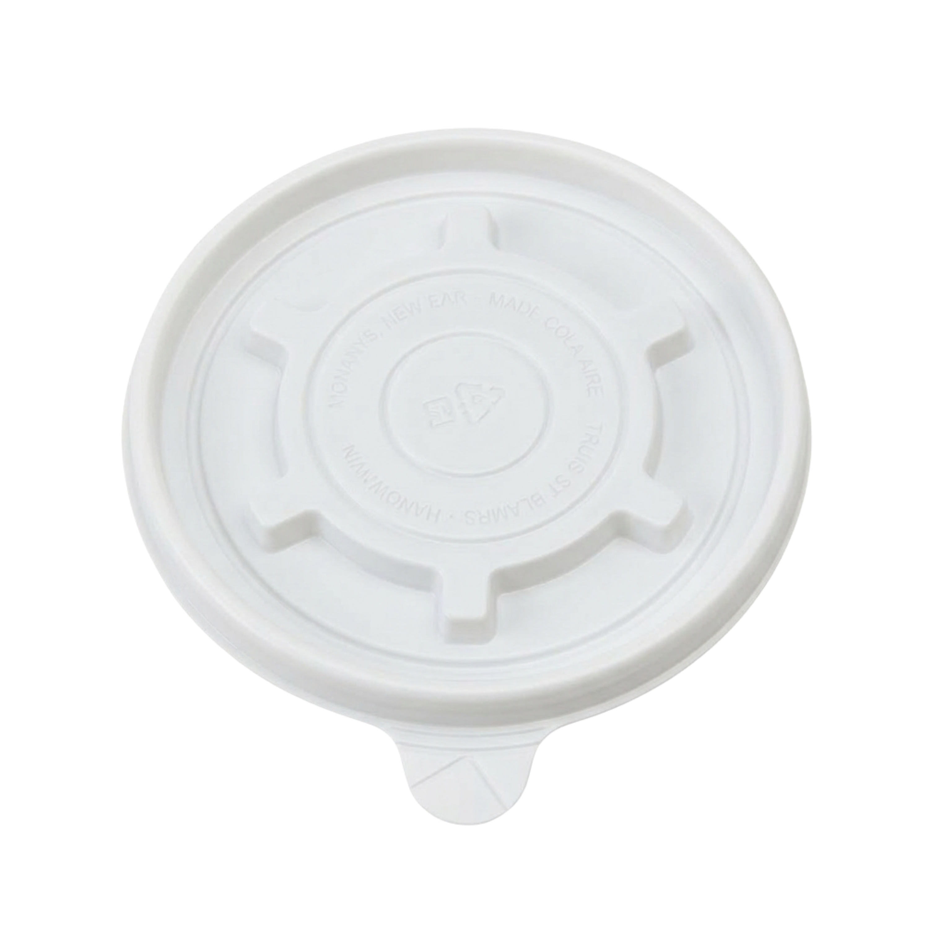8-30oz PS Flat Lid White - 600ctn
