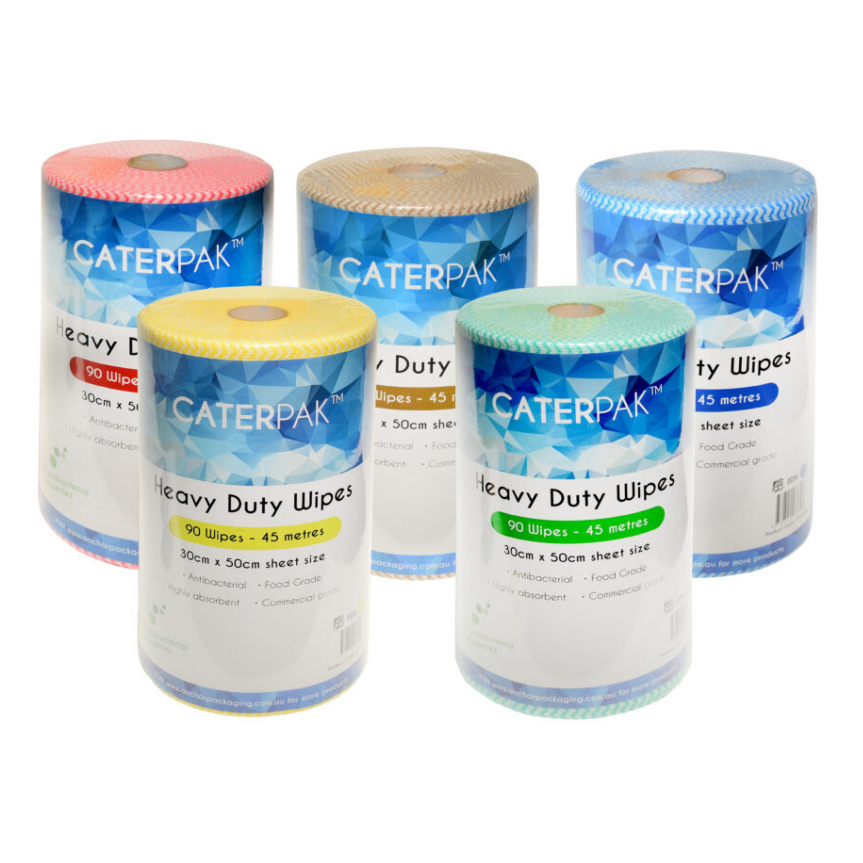 Caterpak Heavy Duty Wipes - Yellow