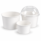 Ice Cream Cup 8oz Plain White - 1000/Ctn