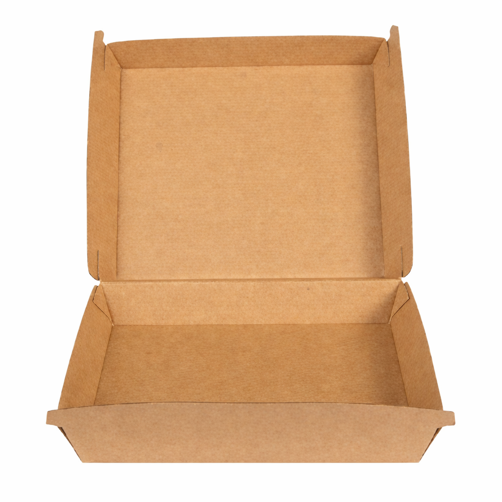 NaturalPak Brown Kraft Dinner Box - 150/ctn