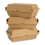 NaturalPak Brown Kraft Dinner Box - 150/ctn