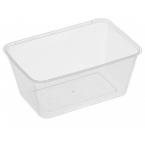1000ml G Rectangular Container Natural - 500/c