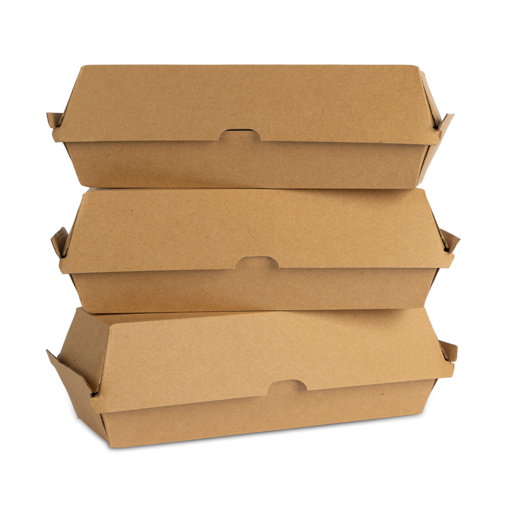 NaturalPak Brown Kraft Hot Dog - 200/ctn