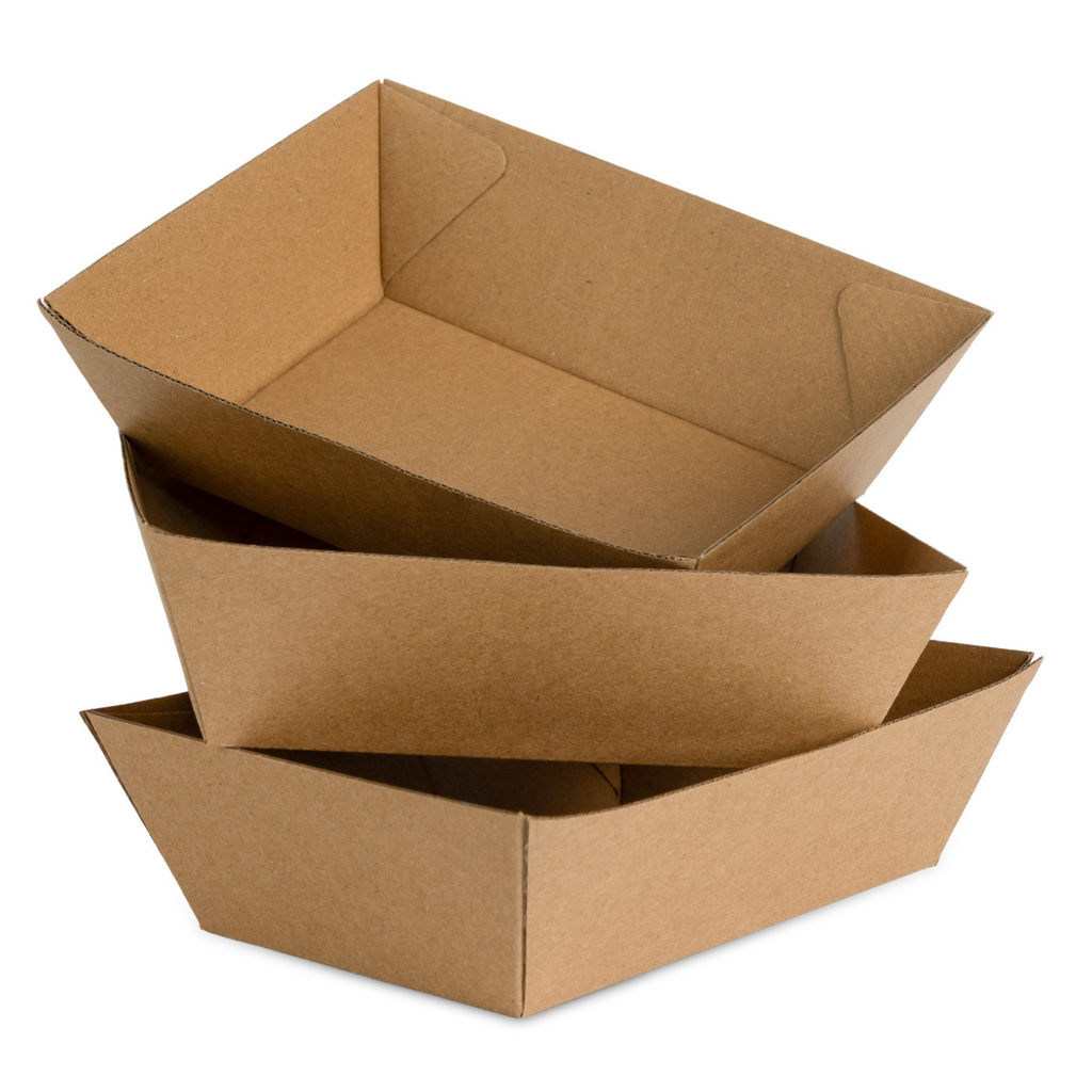 NaturalPak Brown Kraft Tray 1 - 500/ctn