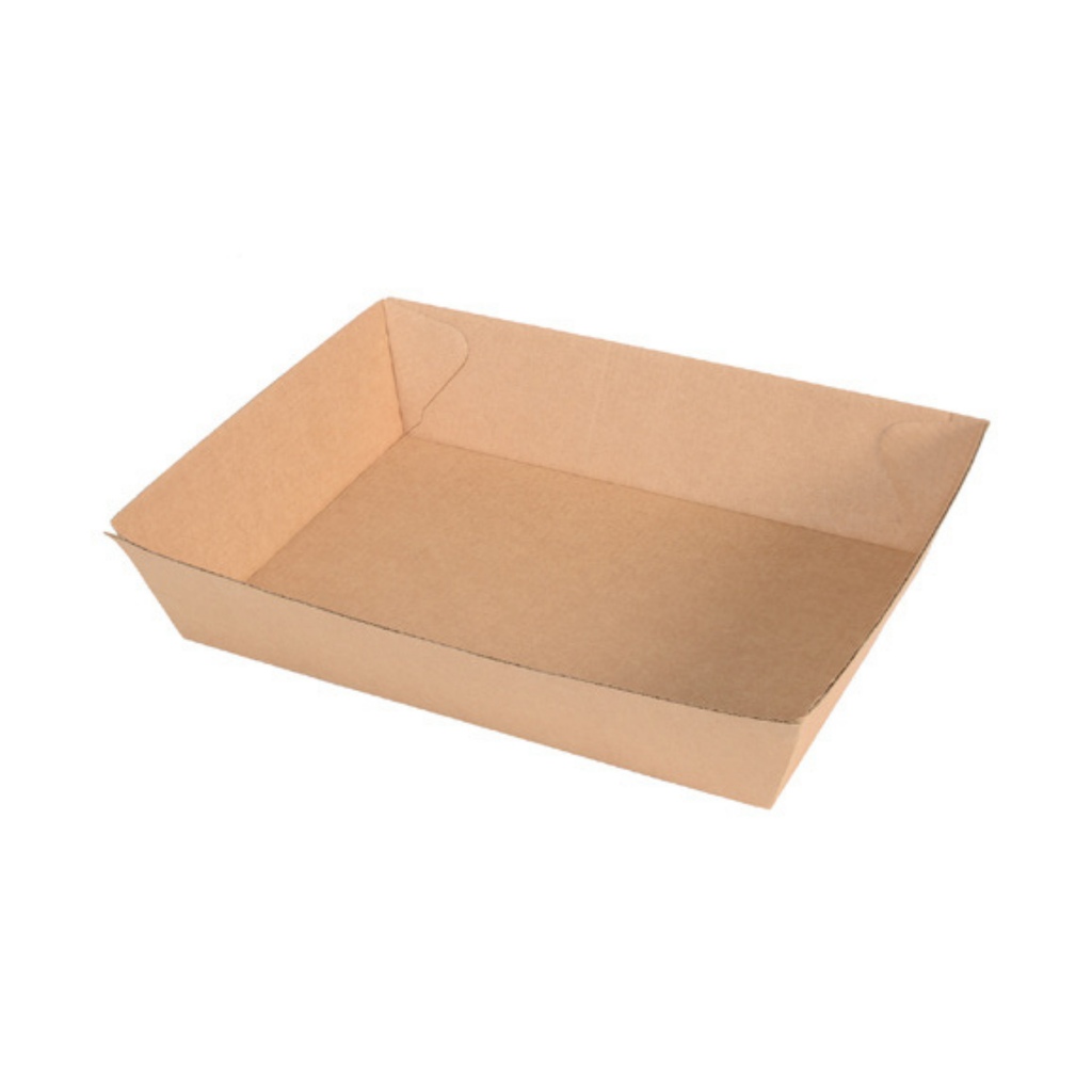 NaturalPak Brown Kraft Tray 3 - 250/ctn