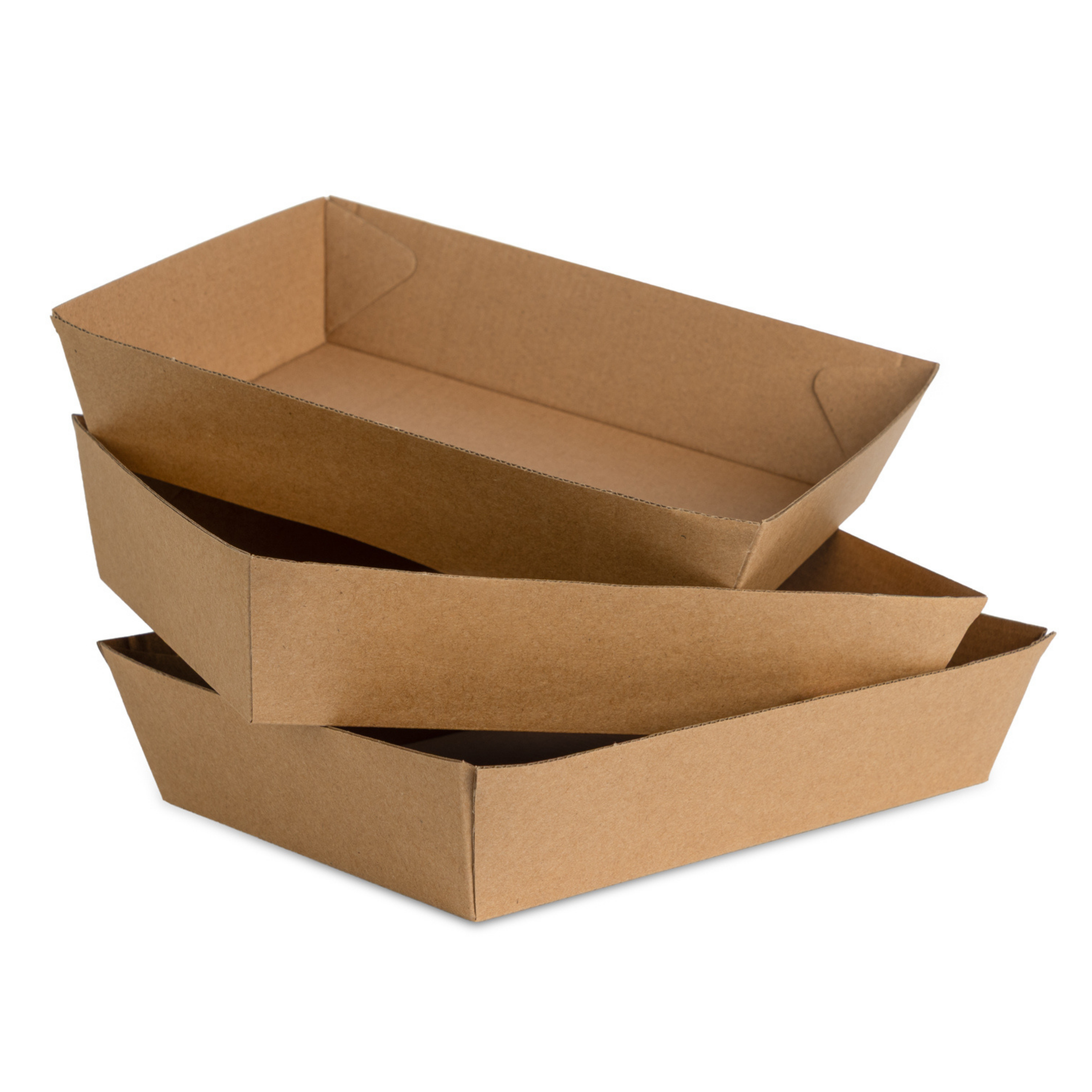 NaturalPak Brown Kraft Tray 3 - 250/ctn