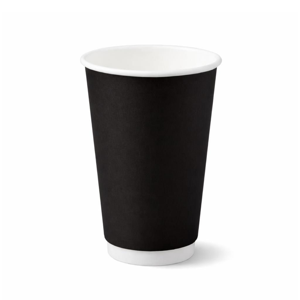NatPak BLACK Double Wall 16oz Hot Cup - 500ctn