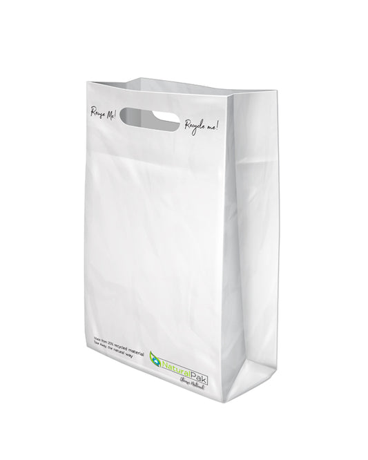 Recyclable white plastic Takeaway Medium