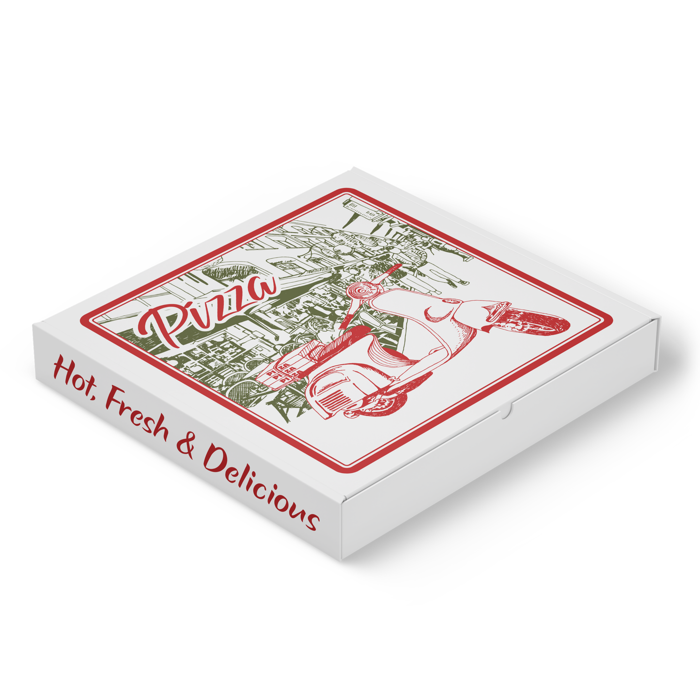 Trend Pizza Vespa 15" DF White - 50/Bundle