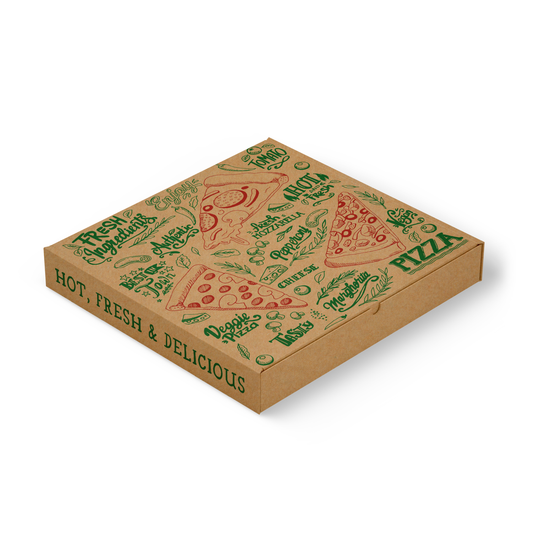 Trend Pizza Slice & Text 13" SF Brown - 100/Bundle