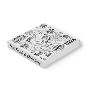 Trend Pizza Slice & Text 13" SF White - 100/Bundle
